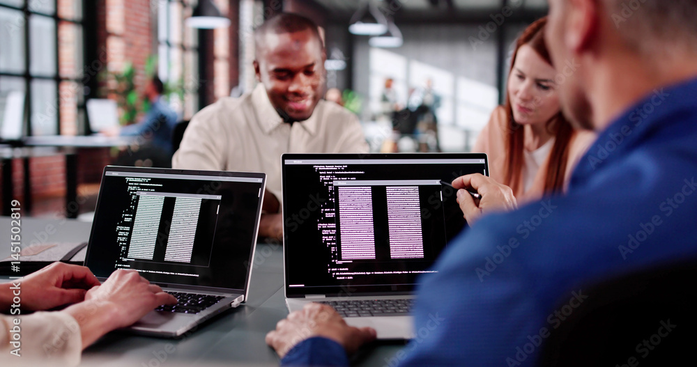 Poster Collaborative Coding Session In Tech Startup