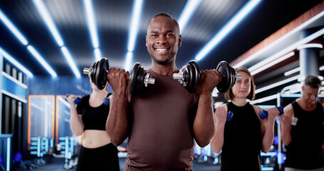 Group Fitness Class In Gym