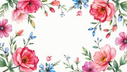 Delicate watercolor floral pattern, perfect for spring promotions , design, business, soft