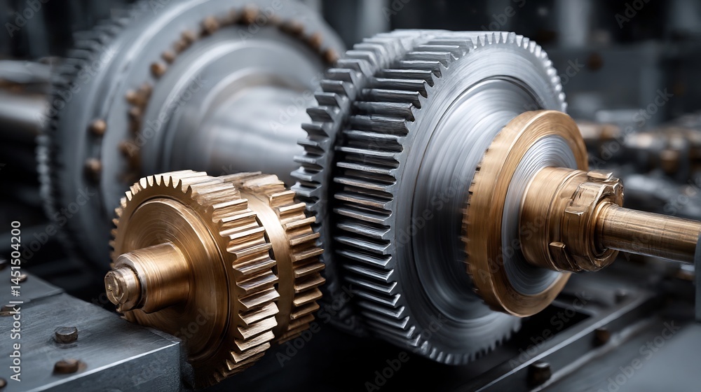 Poster precision engineering: meshing gears and intricate mechanisms for industrial applications