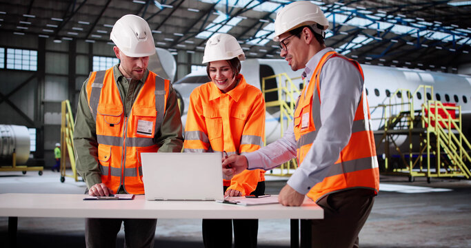 Professional Pilot Conducting Pre-Flight Inspection On Single-Engine Airplane - Powered by Adobe