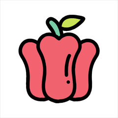 vector illustration of a tomato