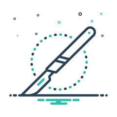 Mix  icon for surgical knife