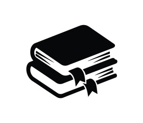 Books Icon, Books Logo, Library Icon, Stack of Books, Symbol of Knowledge and Learning