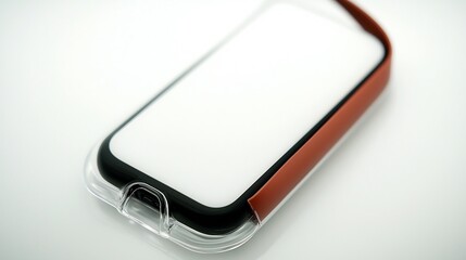 Clear phone case with brown accents