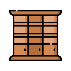 old wooden cabinet