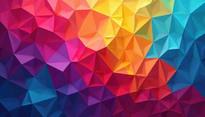 Geometric shapes, abstract, tessellated, vibrant colors , art, dark, building