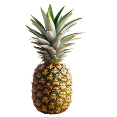 Fototapeta premium Ripe Pineapple Fruit Isolated, Tropical, Sweet, Juicy, Delicious