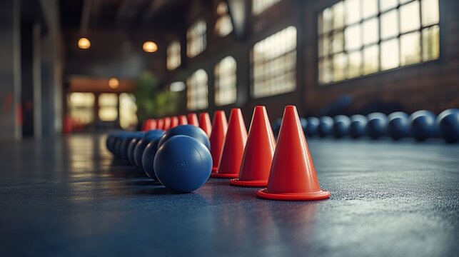 Gym Floor Cones & Balls