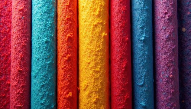 Stripes of various widths and colors on fabric, parallel, geometric