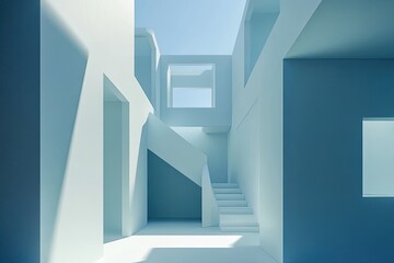 Fototapeta premium Modern, light-filled interior space