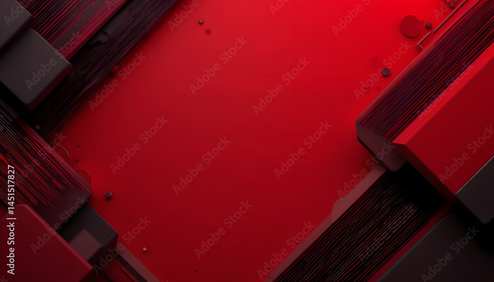 Poster black red abstract pattern background. geometric shape. line stripe triangle 3d. shadow. color gradi