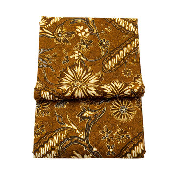 batik cloth isolated on white background