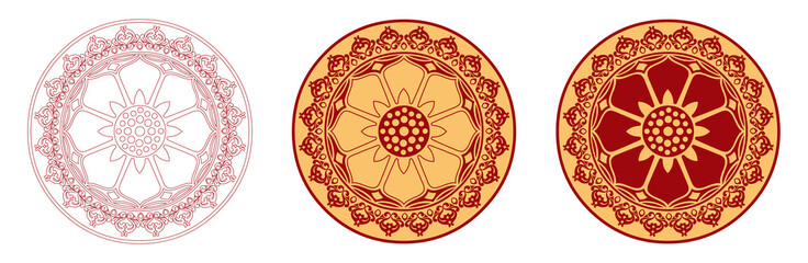 Sri Lankan Traditional Vector Patterns, illustration Art