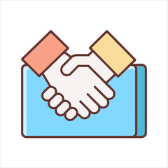 handshake vector illustration