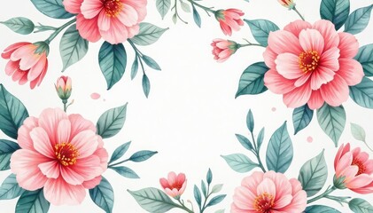 Delicate watercolor floral pattern, perfect for spring promotions , blossom, delicate