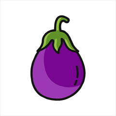 eggplant isolated on white