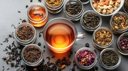 Assorted Teas, Brewing, Tabletop, Still Life, Drink Preparation, Food Photography