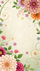 Vintage Floral Aesthetic Background for Elegant and Classic Designs
