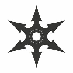 Shuriken silhouette vector illustration