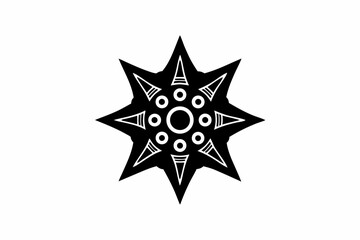 Shuriken silhouette vector illustration