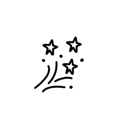 Obraz premium new year party fireworks doodle