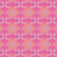 Design a background image of a fabric, floral pattern, abstract, colorful.
