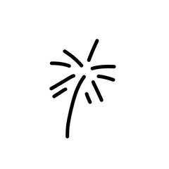 new year party fireworks doodle