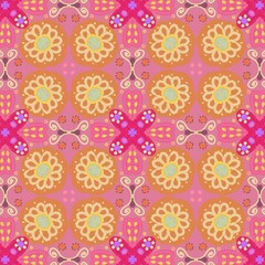 Flower pattern, abstract fabric pattern design background image