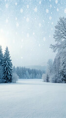 Fototapeta premium Quiet Snowy Aesthetic Background for Peaceful and Serene Designs