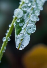 close up of water droplets on a leaf