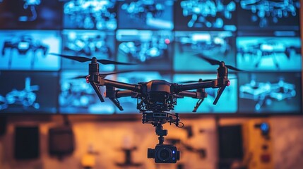 Drone in Monitoring Room