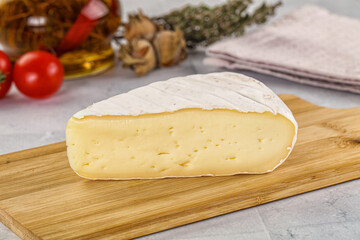 Soft brie cheese with mold