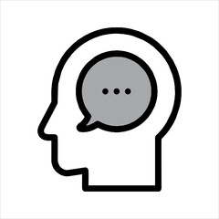 head with speech bubble