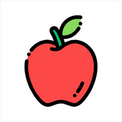 red apple vector illustration