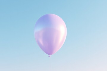minimalist image showcasing single elegant balloon gently floating against soft pastel background