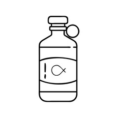 chlorine bottle icon, chlorine bottle line art - simple line art of chlorine bottle, perfect for chlorine bottle logos and icons