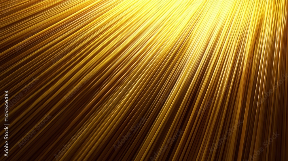 Poster golden rays of light radiating from a central point, creating a warm and vibrant atmosphere