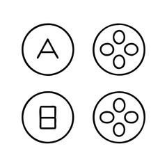 console controller buttons a b x y icon
