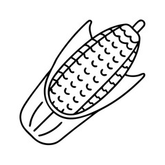 corn on the cob icon, corn on the cob line art - simple line art of corn on the cob, perfect for corn on the cob logos and icons