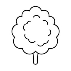 cotton candy icon, cotton candy line art - simple line art of cotton candy, perfect for cotton candy logos and icons