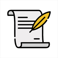 illustration of a pen and paper