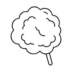 cotton candy icon, cotton candy line art - simple line art of cotton candy, perfect for cotton candy logos and icons