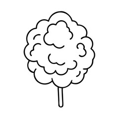 cotton candy icon, cotton candy line art - simple line art of cotton candy, perfect for cotton candy logos and icons