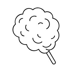 cotton candy icon, cotton candy line art - simple line art of cotton candy, perfect for cotton candy logos and icons