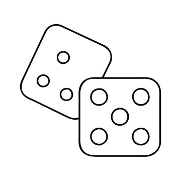 recommend clip art: dice roll animation icon, dice roll animation line art - simple line art of dice roll animation, perfect for dice roll animation logos and icons