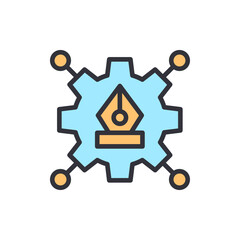 Digital imaging colored icons, minimalist vector illustration ,simple transparent graphic element .Isolated on white background