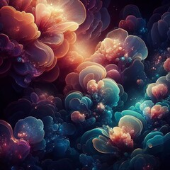 toned areas contrasted with luminous edges