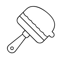 dough scraper icon, dough scraper line art - simple line art of dough scraper, perfect for dough scraper logos and icons
