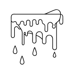 dripping paint effect icon, dripping paint effect line art - simple line art of dripping paint effect, perfect for dripping paint effect logos and icons